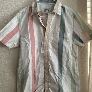 American Eagle Outfitters Multicolor Striped Button Down Shirt